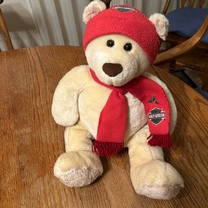 Harley Davidson Christmas bear with hat and scarf